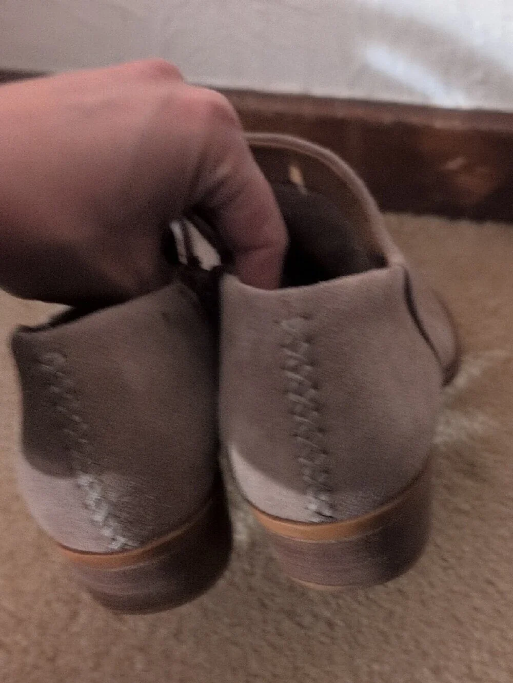 Lucky Brand Taupe Suede Ankle Booties